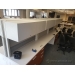 White Teknion Straight Desk with Overhead